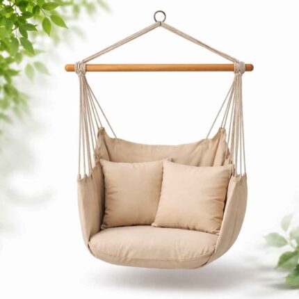 Крісло гамак Бразильське MalTec бежевий 100см 120кг (Польща) підвісне