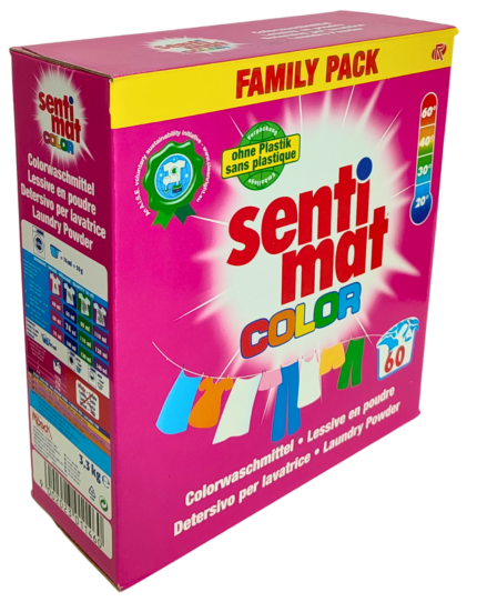 Пральний порошок засіб для прання Sentimat Color 3.3кг 60 прань