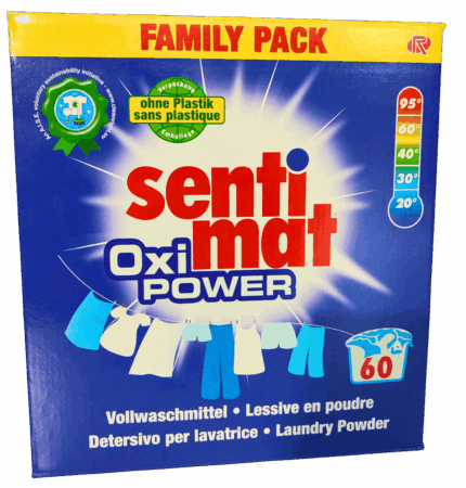 Пральний порошок Sentimat Oxi Power 3.3 кг – 60 прань з потужною формулою Oxi Power
