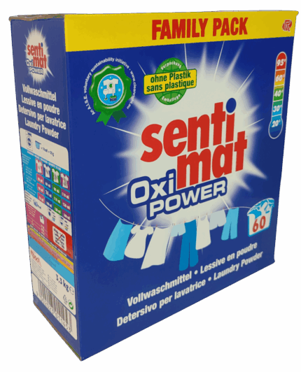 Пральний порошок Sentimat Oxi Power 3.3 кг – 60 прань з потужною формулою Oxi Power
