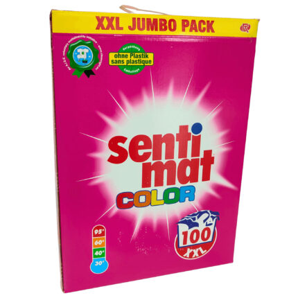 Пральний порошок для кольорової білизни Sentimat Color 5.5 кг Plasticfree Washing Powder (Німеччина)