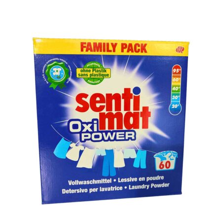 Пральний порошок Sentimat Oxi Power 3.3 кг – 60 прань з потужною формулою Oxi Power (Німеччина)