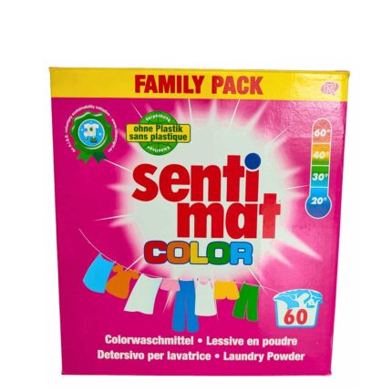 Пральний порошок засіб для прання Sentimat Color 3.3кг 60 прань (Німеччина)