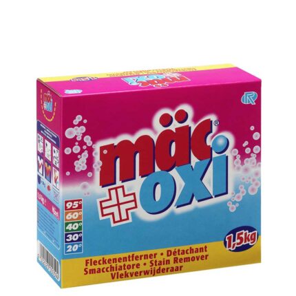 Кисневий плямовивідник для всіх типів тканин засіб для виведення плям Mäc Oxi 1.5kg Stain Remover Powder (Німеччина)