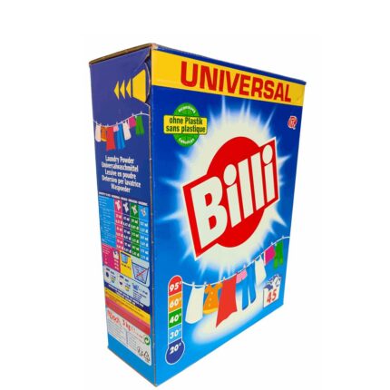 Універсальний засіб для прання всіх типів тканин пральний порошок Billi 3 кг 45 прань Washing Powder (Німеччина)