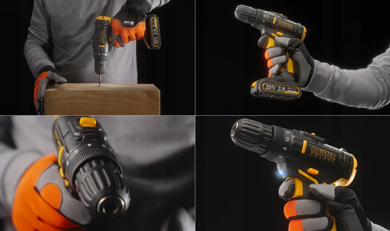 Акумуляторний шурупокрут Majster Polska 20V + 2 батареї 2,8А·год (Польща) Польща Антоімпорт