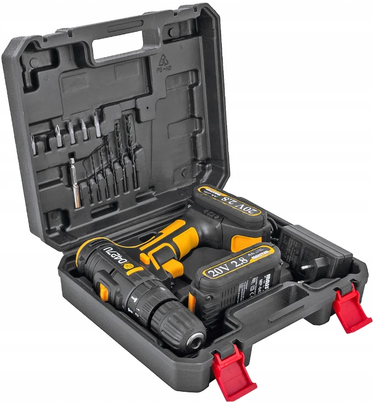 Акумуляторний шурупокрут Majster Polska 20V + 2 батареї 2,8А·год (Польща) оригінал Антоімпорт