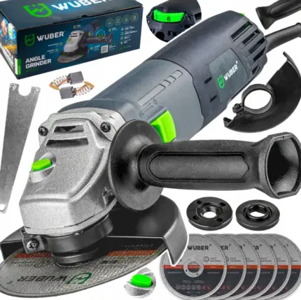 Фото Болгарка (кутова шліфувальна машина) 1500Вт 125мм + 6 дисків Wuber (Польща) Антоімпорт
