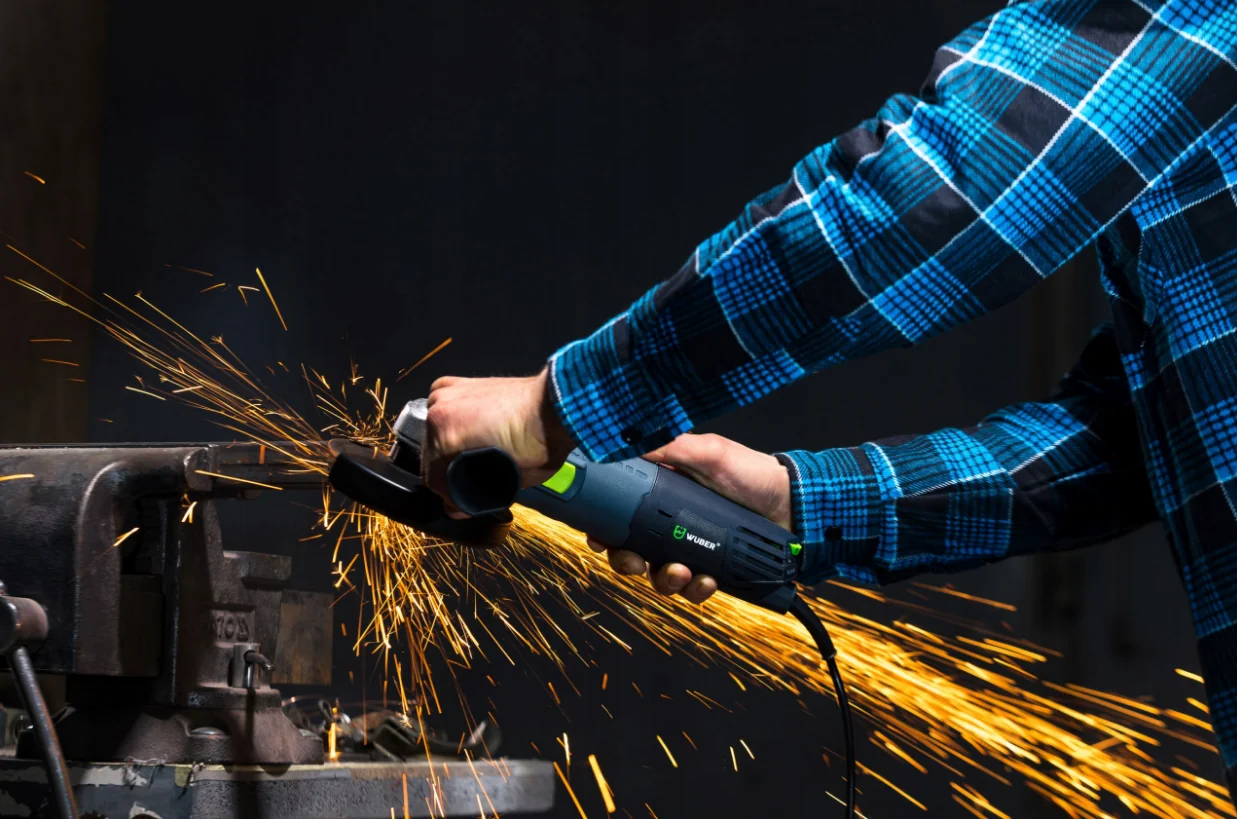 Болгарка (кутова шліфувальна машина) на 1,5 кВт диски 125мм + 6 дисків Wuber (Польща) - Зображення 11