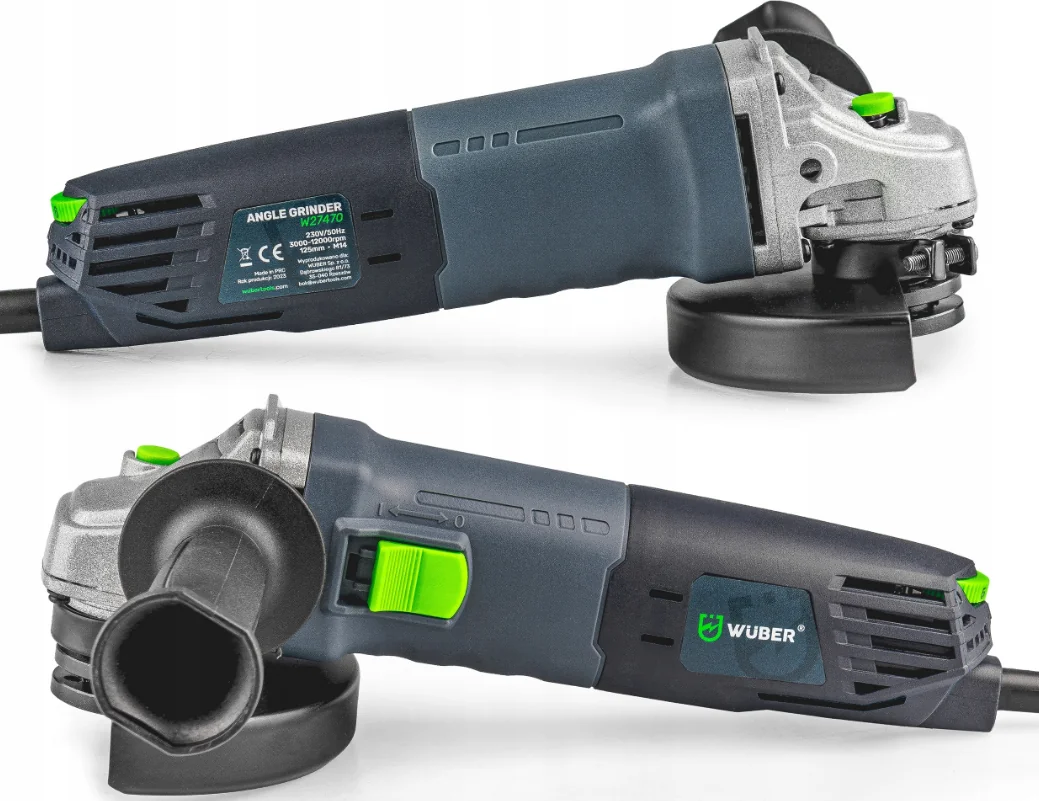 Болгарка (кутова шліфувальна машина) 1500Вт 125мм + 6 дисків Wuber (Польща) Польща Антоімпорт