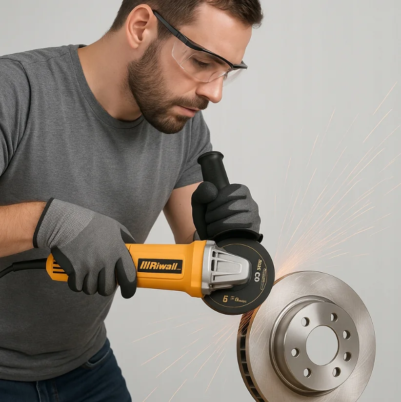 Польща Болгарка (кутова шліфувальна машина) 2000Вт 125мм + 6 дисків Riwall Pro (Чехія) офіційний Антоімпорт