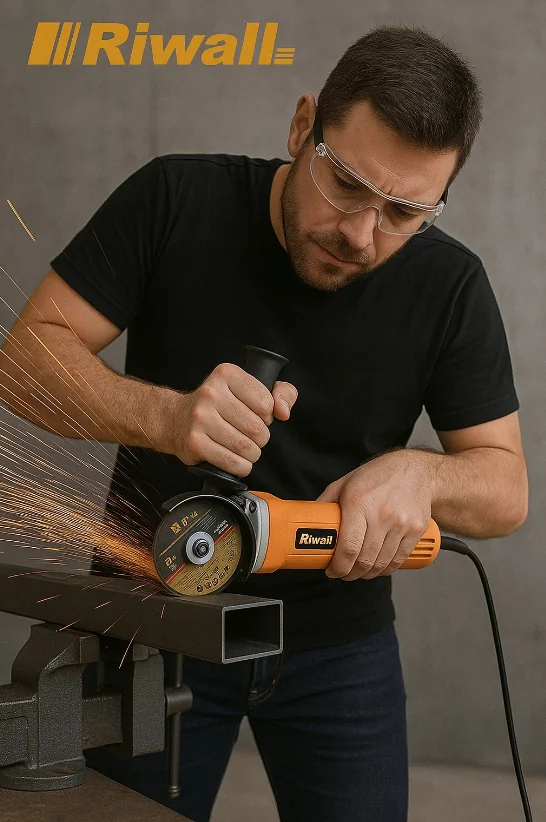 Болгарка (кутова шліфувальна машина) 2000Вт 125мм + 6 дисків Riwall Pro (Чехія) гарантія Антоімпорт