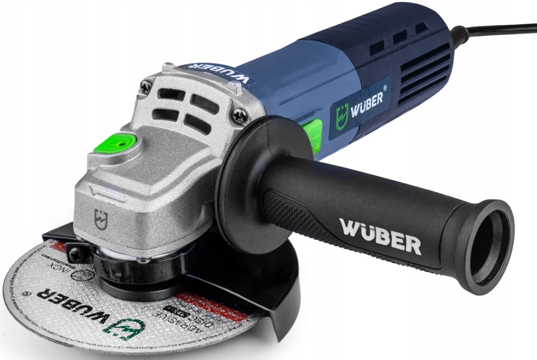Польща Болгарка (кутова шліфувальна машина) Wuber 1600Вт 125мм + набір 10 дисків 125мм (Польща) Антоімпорт