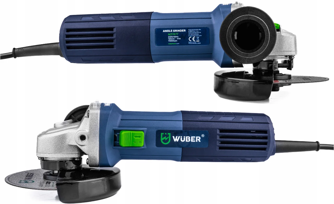 Болгарка (кутова шліфувальна машина) Wuber 1600Вт 125мм + набір 10 дисків 125мм (Польща) купити Антоімпорт