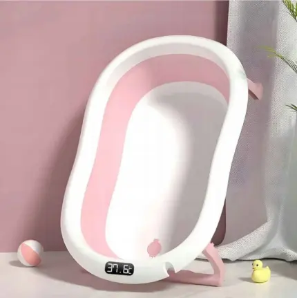 Фото Дитяча ванна складана з подушкою, термометром Hanert KinderBad Pink Антоімпорт