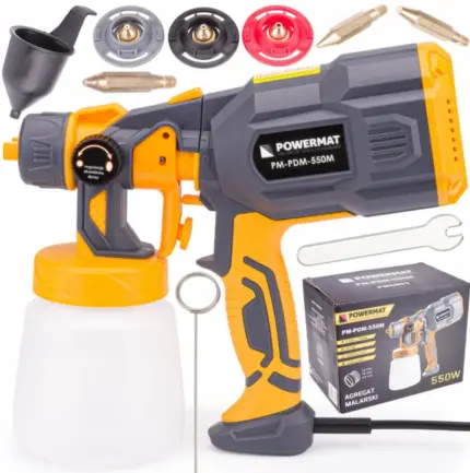Фото Краскопульт електричний Powermat 550Вт 0.8л (Польща) Антоімпорт