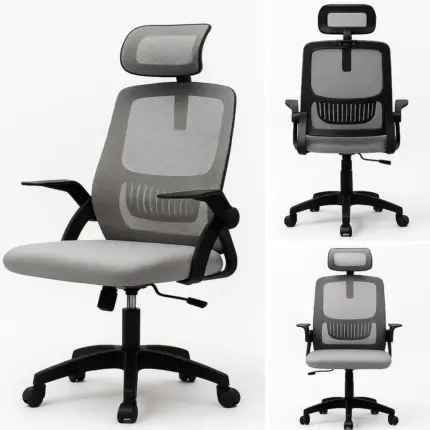 Фото Крісло Diego ErgoFlex сітка чорно-сіре Антоімпорт