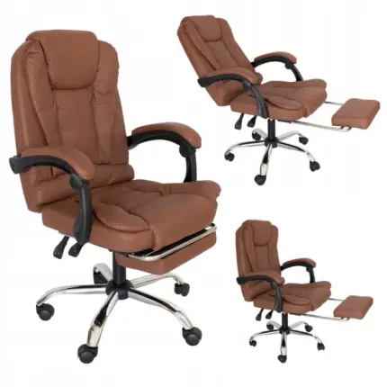 Офісне крісло з підставкою для ніг Hanert Ergo Dark Brown Антоімпорт
