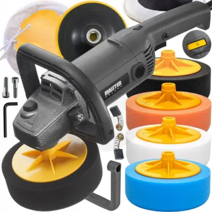 Полірувальна машинка 2600Вт + 4 губки Majster Polska (Польща) Антоімпорт