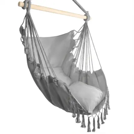 Крісло гамак Бразильське Malatec сірий 100см до 120кг (Польща) Антоімпорт