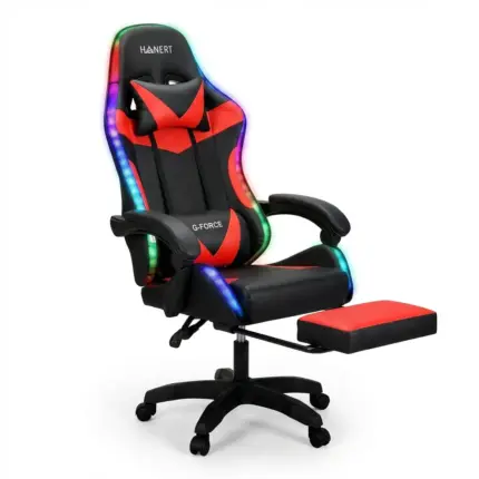 Крісло геймерське з підсвіткою Hanert G-Force RED + RGB Антоімпорт