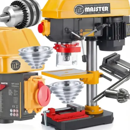Свердлильний верстат з індукційним колонним столом 1700Вт + регульовані тисці Majster Polska MP-0435 (Польща) Антоімпорт