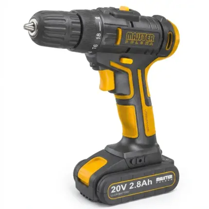 Акумуляторний шурупокрут Majster Polska 20V + 2 батареї 2,8А·год (Польща) Антоімпорт