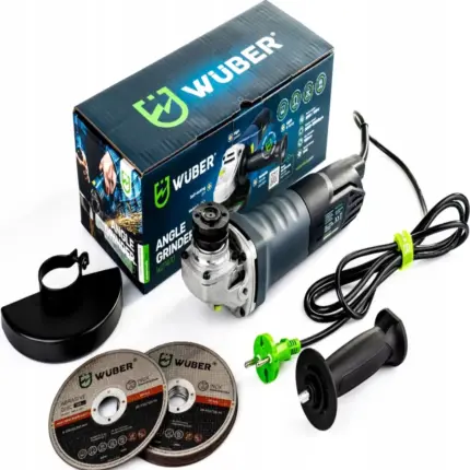 Болгарка (кутова шліфувальна машина) 1500Вт 125мм + 6 дисків Wuber (Польща) Антоімпорт