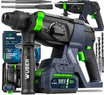 Фото Ударний акумуляторний дриль 1000Вт 20В Wuber (Польща) Антоімпорт