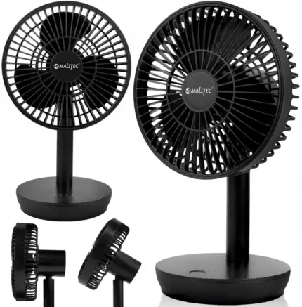 Фото Вентилятор настільний бездротовий MalTec чорний (Польща) Антоімпорт