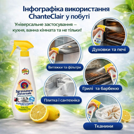 Універсальний обезжирювач спрей ChanteClair 600мл лимон
