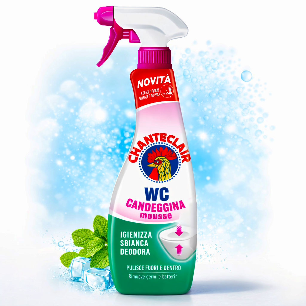 ChanteClair-WC-625рink Спрей-піна з вмістом хлору відбілююча дезінфекція ChanteClair WC 625мл