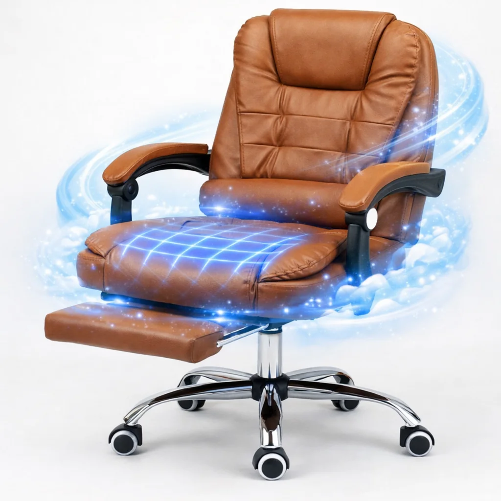 Офісне крісло Diego реклайнер з підніжкою Офісне крісло Diego реклайнер з підніжкою та ефектом комфорту