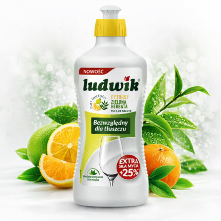 Бальзам для миття посуду Ludwik 900мл цитрусовий зелений чай