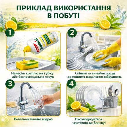 Рідина для миття посуду Ludwik 900мл лимон