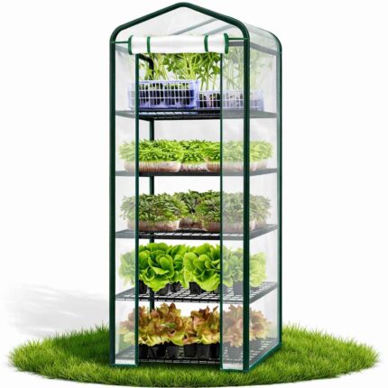 Міні-теплиця з фолії — 5 полиць S13126 / 23359